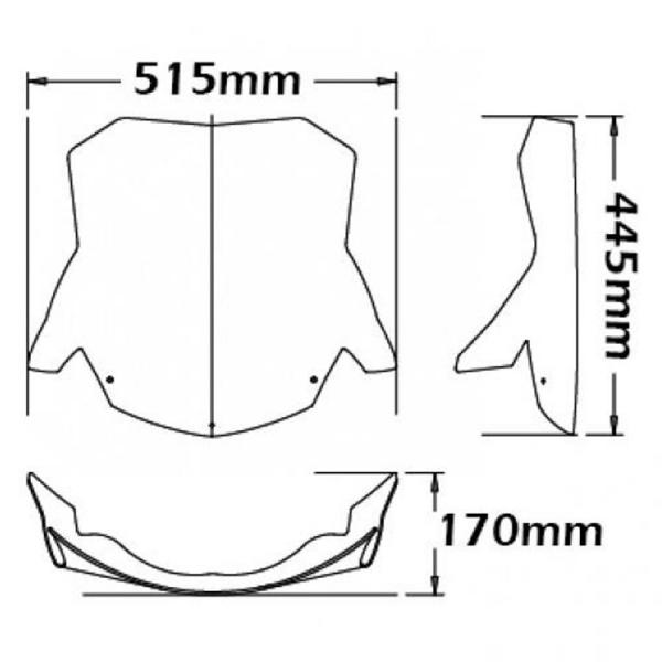 Windshield suitable for BMW F800 ST