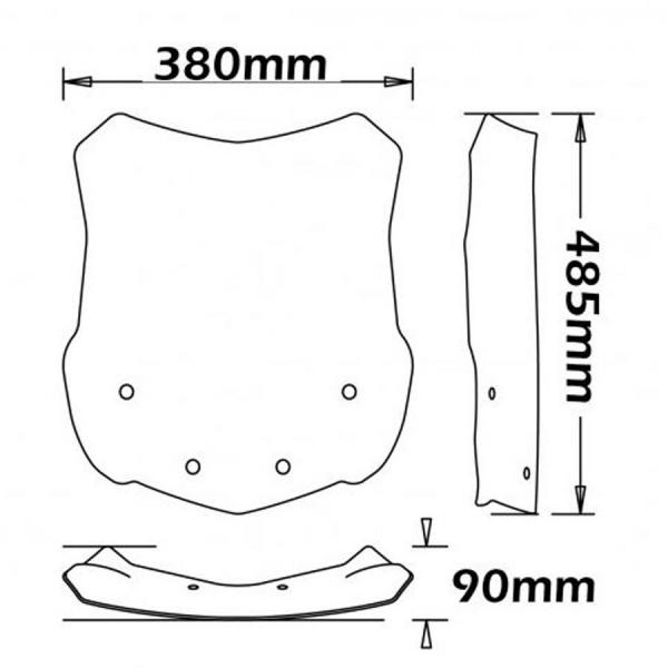 Windschild passend für BMW G310 GS - Höhe 485mm