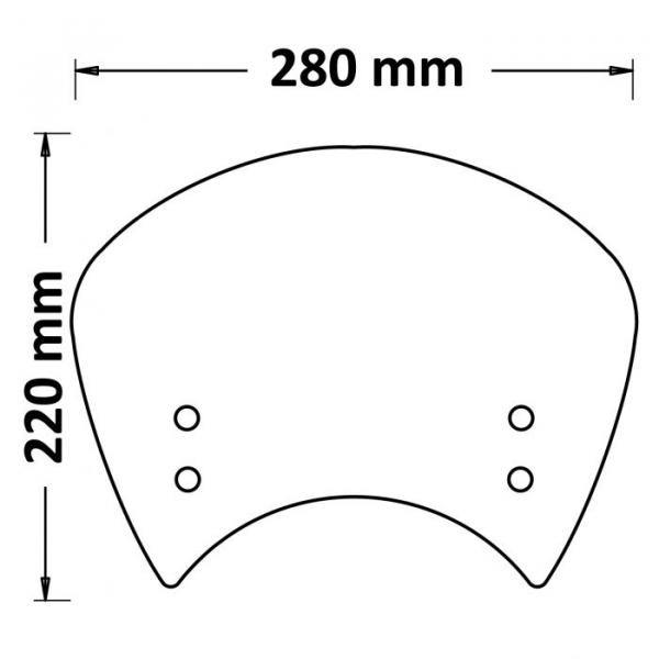 Windschild passend für Moto Guzzi Audace - Hoehe:220mm