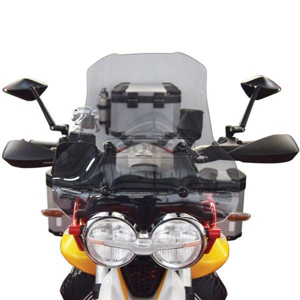 Windshield suitable for Moto Guzzi V 85 TT - Height: 415 mm -clear colour-front