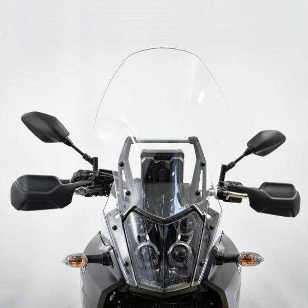 Windschild "passend für Yamaha Tenere 700 (2019-) - Höhe 490 mm - transparent- Frontansicht