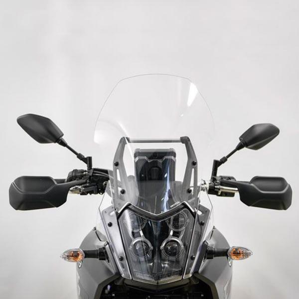 Windschild "passend für Yamaha Tenere 700 (2019-) - Höhe 410 mm - transparent- Frontansicht