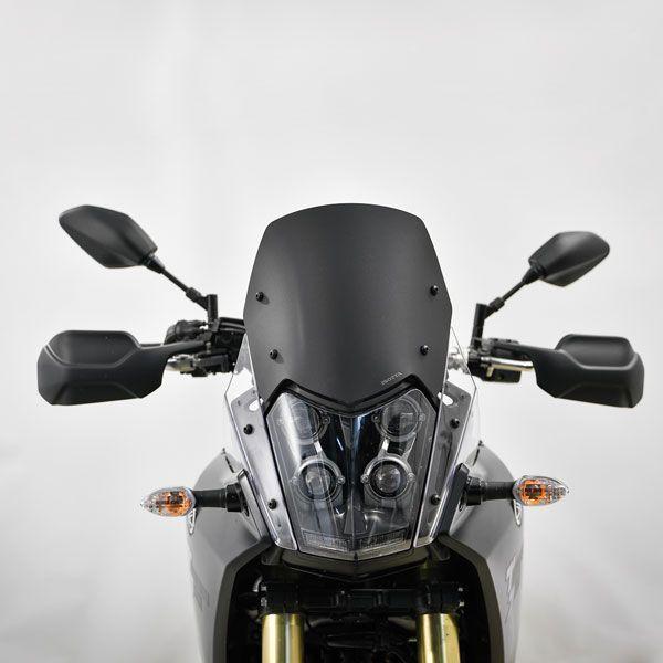 Windschild "Rallye" passend für Yamaha Tenere 700 (2019-) - Schwarz Matt - Frontansicht