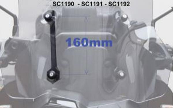 Windshield suitable for BMW F850 GS - Height 415mm